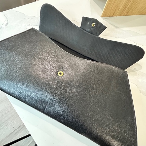 Rare Vintage 40s Nu-Craft Black Leather Clutch - Picture 7 of 15